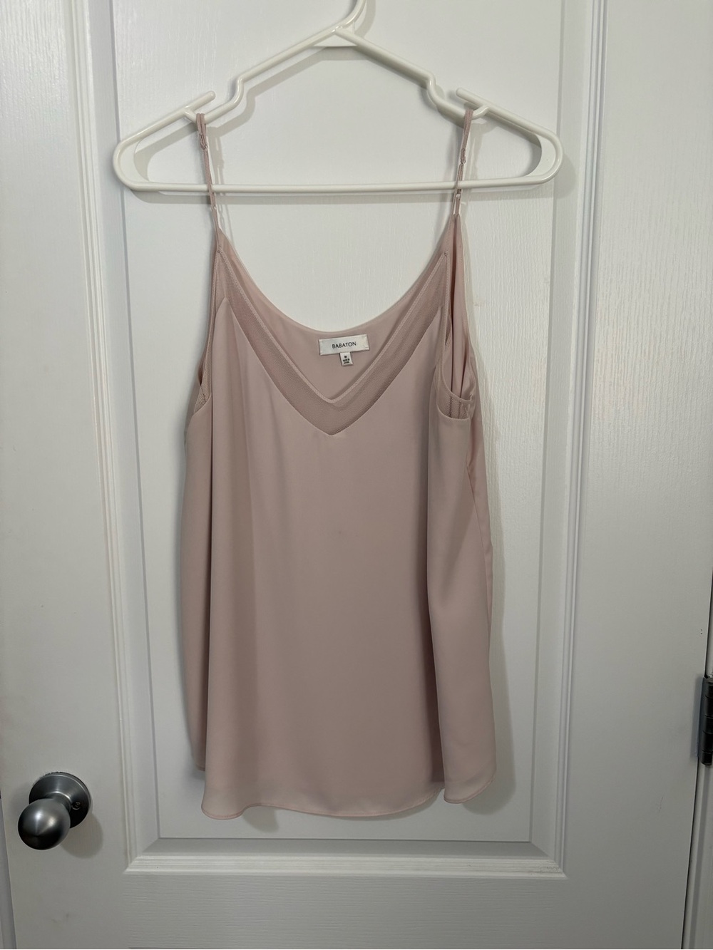 Babaton Blush Pink V-Neck Slip Tank